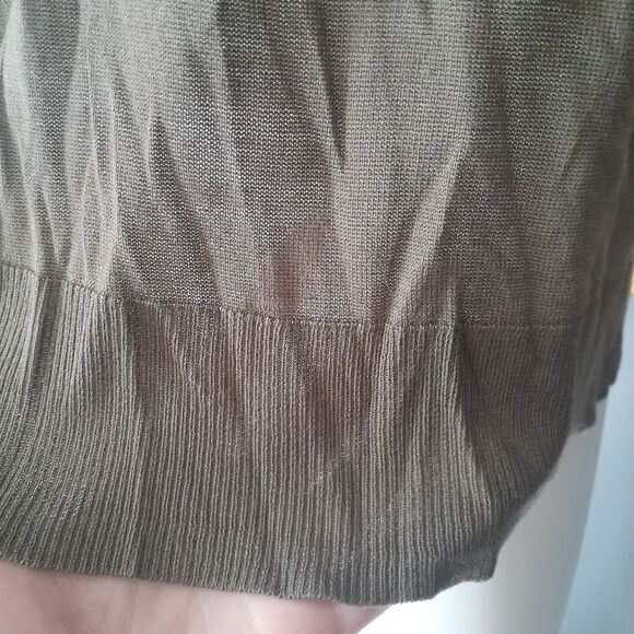 Zara Olive Green Women's Fine Knit Sweater - Picture 10 of 12